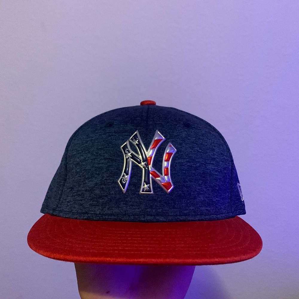 new era 2017 stars and stripes new york yankees 4th of july fitted. size 7